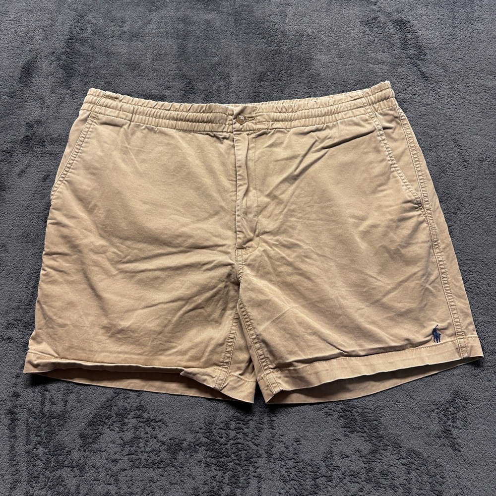 Polo Ralph Lauren Shorts Mens XL Tan Classic Fit 6" Stretch Cotton Chino Khaki